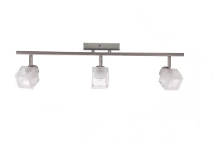 MIRA-3 satyna lampa sufitowa spot klosze szklane ozdobne styl klasyczny  ↔61cm ↕17cm 3xG9