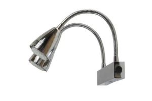 KIKI-2 chrom lampa ścienna kinkiet spot 6W włącznik na obudowie