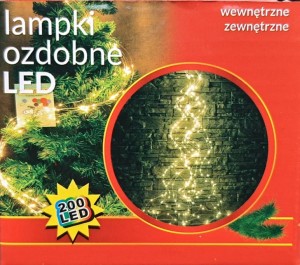 DR-2 200LED girlanda na cienkim druciku tzw. "Anielskie włosy" 10x2m barwa biała zimna 6000K