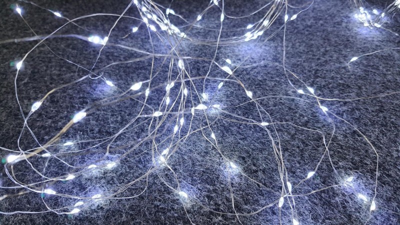 DR-2 200LED girlanda na cienkim druciku tzw. "Anielskie włosy" 10x2m barwa biała zimna 6000K