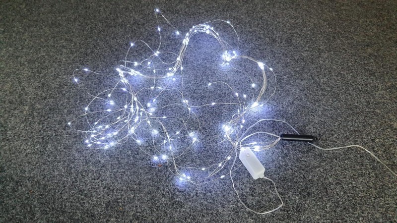 DR-2 200LED girlanda na cienkim druciku tzw. "Anielskie włosy" 10x2m barwa biała zimna 6000K