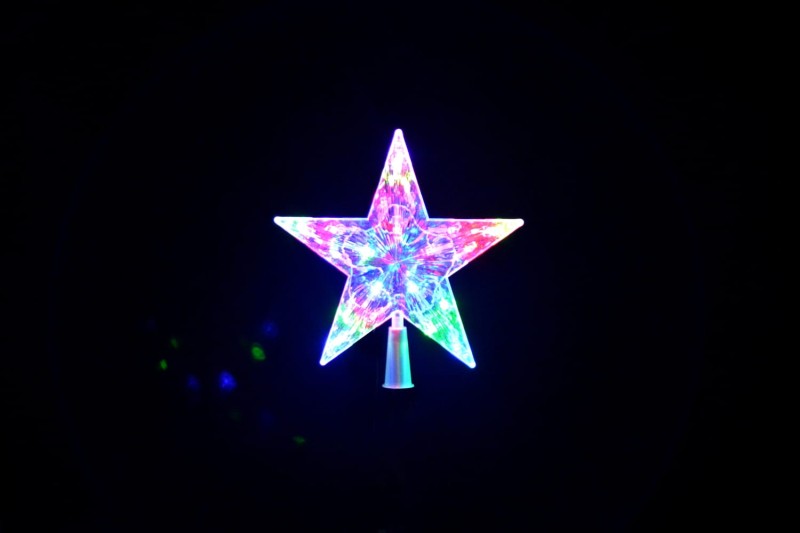 CZU-M-1 Czubek na choinkę mały 15cm LED multi